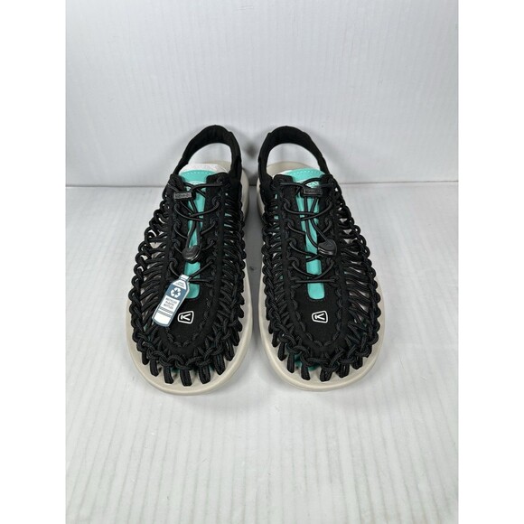 Size 10 Keen Uneek Black Tan Bright Aqua Mens Sport Sandals Shoes NEW main image 7